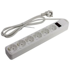SP6W-118. Сетевой фильтр 6 розеток, 1.8м, белый. 5bites