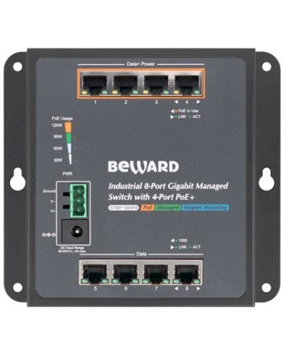 STWP-08HP4. Коммутатор 8-портовый. Beward в Люберцах