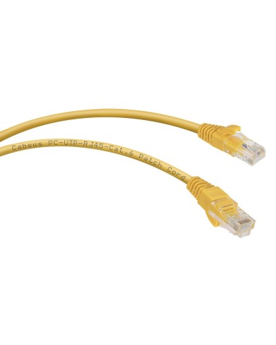 PC-UTP-RJ45-Cat.6-1.5m-YL (8706c), желтый. Патч-корд медный. CABEUS в Люберцах