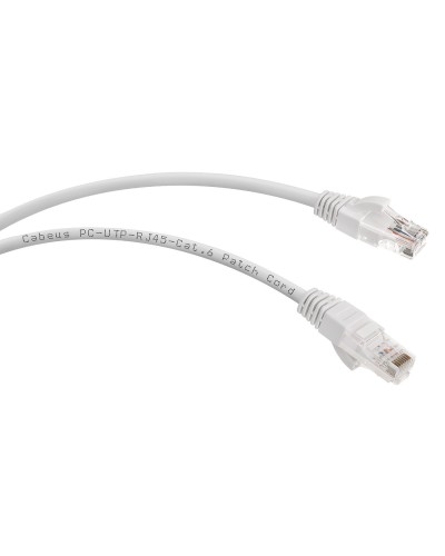 PC-UTP-RJ45-Cat.6-1m-WH (8670c), белый. Патч-корд медный. CABEUS в Люберцах