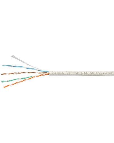 UTP-4P-Cat.5e-SOLID-WH-100 (7471c-5). Кабель «витая пара» (LAN) для структурированных систем связи. CABEUS в Люберцах