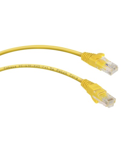 PC-UTP-RJ45-Cat.5e-3m-YL (7683c), желтый. Патч-корд медный. CABEUS в Люберцах