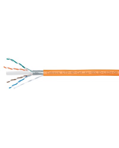 UTP-4P-Cat.6a-SOLID-LSZH-OR (11374c). Кабель «витая пара» (LAN) для структурированных систем связи. CABEUS в Люберцах
