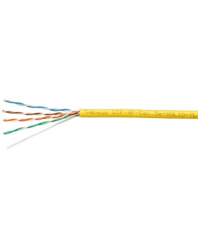 UTP-4P-Cat.5e-SOLID-YL-100 (7251c-5). Кабель «витая пара» (LAN) для структурированных систем связи. CABEUS в Люберцах