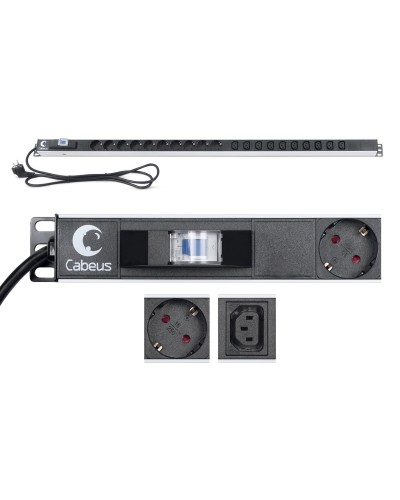 PDU-16-10S-10C13-B (9552c). Блок розеток. CABEUS в Люберцах
