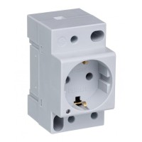 Розетка модульная РМ-102 2P+PEN 16A 220В (18012DEK). Розетка модульная на DIN-рейку. DEKraft