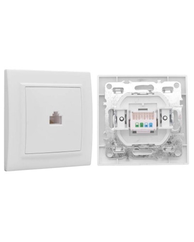 Минск Розетка RJ-45 1-местная СП (ERK01-035-10). Розетка RJ-45 1-местная СП. EKF в Люберцах