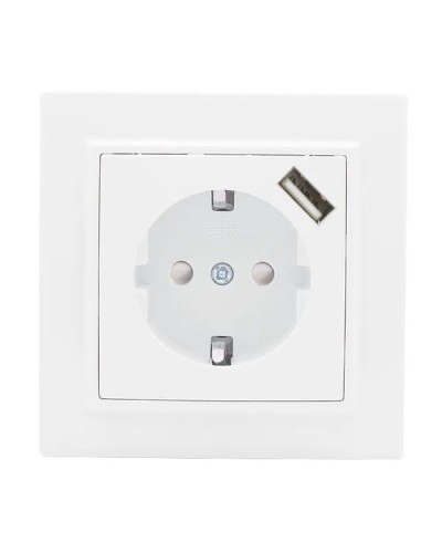 Минск Розетка 1-местная СП с/з 16А (ERR16-028-100-USB). Розетка 1-местная СП с/з 16А. EKF в Люберцах