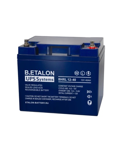 B.ETALON BHRL 12-40. Аккумулятор герметичный свинцово-кислотный. ETALON в Люберцах