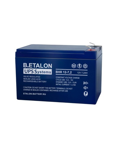 B.ETALON BHR 12-7,2. Аккумулятор герметичный свинцово-кислотный. ETALON в Люберцах