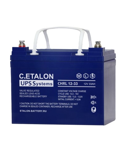 C.ETALON CHRL 12-33. Аккумулятор герметичный свинцово-кислотный. ETALON в Люберцах