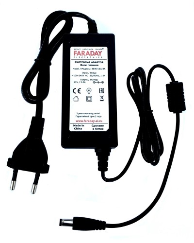 36W/12V/3A. Импульсный блок питания в пластиковом корпусе. FARADAY в Люберцах