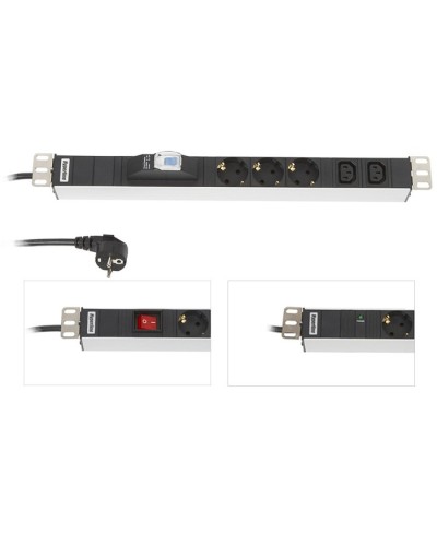 SHE19-6SH-B-2.5EU. Блок розеток 19. Hyperline в Люберцах