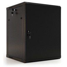 TWB-1266-SR-RAL9004. Шкаф телекоммуникационный 19 настенный 12U. Hyperline