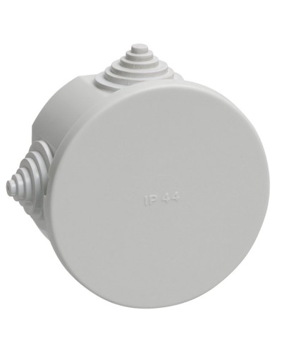 Коробка распаячная КМ41237 D75х40 открытой проводки IP44 4 гермоввода серая (UKO11-075-040-000-K41-44). Коробка распаячная безгалогенная (HF). IEK в Люберцах