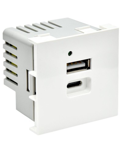 Розетка USB A+C 4,2А PRIMER РКЮ-25-40-П белый IEK (PR-KK40D-RU-0-2-AC-K01). Розетка USB. IEK в Люберцах