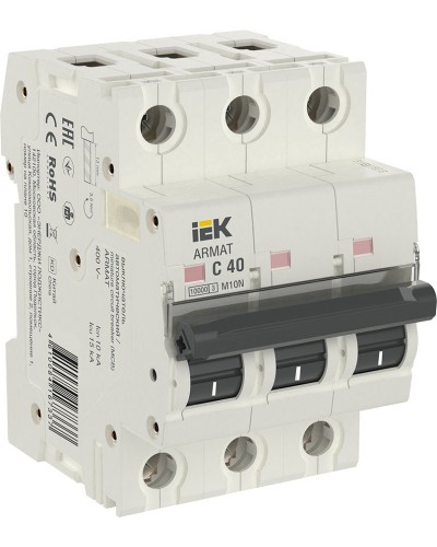 M10N 3P C 40А 10кА ARMAT (AR-M10N-3-C040). Автоматический выключатель. IEK в Люберцах