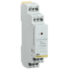 Реле промежуточное модульное OIR 3 контакта 8А 24В AC/DC (OIR-308-ACDC24V). Реле промежуточное модульное. IEK