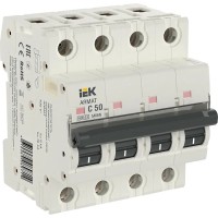 M06N 4P C 50А 6кА ARMAT (AR-M06N-4-C050). Автоматический выключатель. IEK