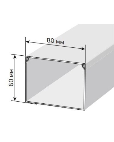 Короб 80х60 ЭЛЕКОР (CKK10-080-060-1-K01-008). Кабель-канал с двойным замком. IEK в Люберцах