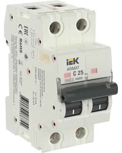 M06N 2P C 25А 6кА ARMAT (AR-M06N-2-C025). Автоматический выключатель. IEK в Люберцах