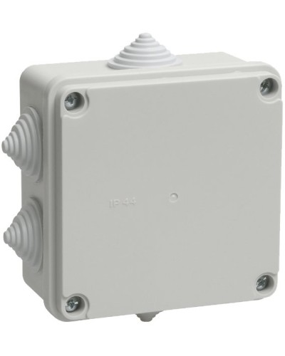 Коробка распаячная КМ41233 100х100х50 открытой проводки IP44 6 гермовводов серая (UKO11-100-100-050-K41-44). Коробка распаячная безгалогенная (HF). IEK в Люберцах