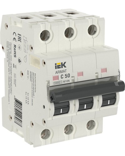 M10N 3P C 50А 10кА ARMAT (AR-M10N-3-C050). Автоматический выключатель. IEK в Люберцах