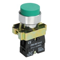 Кнопка LAY5-BL31 без подсветки зеленая 1з (BBT70-BL-K06). Кнопка без подсветки. IEK