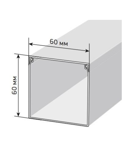 Короб 60х60 ЭЛЕКОР (CKK10-060-060-1-K01). Кабель-канал с двойным замком. IEK в Люберцах