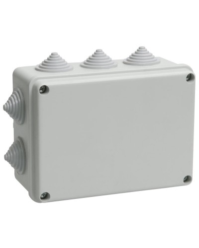 Коробка распаячная КМ41242 150х110х70 открытой проводки IP55 10 гермовводов серая (UKO10-150-110-070-K41-55). Коробка распаячная безгалогенная (HF). IEK в Люберцах