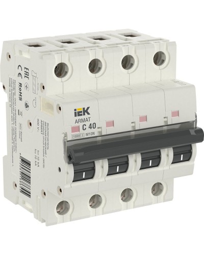 M10N 4P C 40А 10кА ARMAT (AR-M10N-4-C040). Автоматический выключатель. IEK в Люберцах