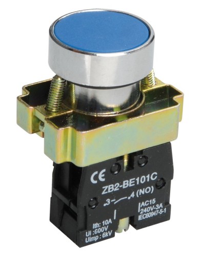 Кнопка LAY5-BA61 без подсветки синяя 1з (BBT60-BA-K07). Кнопка без подсветки. IEK в Люберцах