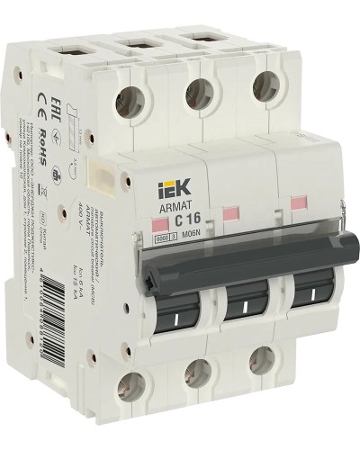 M06N 3P C 16А 6кА ARMAT (AR-M06N-3-C016). Автоматический выключатель. IEK в Люберцах