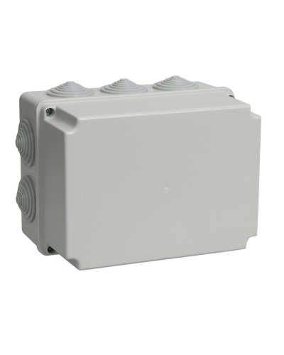 Коробка распаячная КМ41245 190х140х120 открытой проводки IP44 10 гермовводов серая (UKO10-190-140-120-K41-44). Коробка распаячная безгалогенная (HF). IEK в Люберцах