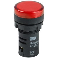 Лампа AD22DS (LED) матрица D22мм красный 12В AC/DC (BLS10-ADDS-012-K04). Светосигнальный индикатор. IEK