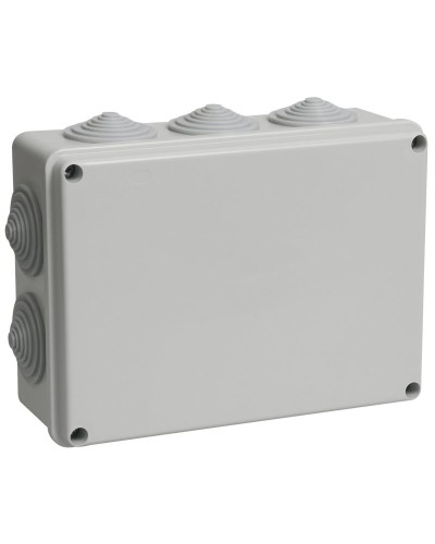 Коробка распаячная КМ41243 190х140х70 открытой проводки IP44 10 гермовводов серая (UKO11-190-140-070-K41-44). Коробка распаячная безгалогенная (HF). IEK в Люберцах