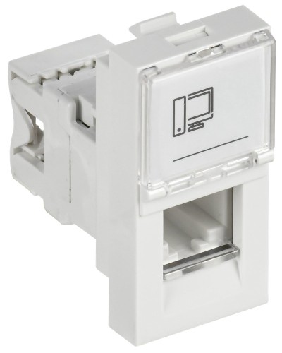 Розетка RJ45 кат.6 PRIMER РКИ-10-00-П-6 белый IEK (PR-KK40D-RI-0-1-C06U-K01). Розетка RJ-45. IEK в Люберцах
