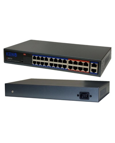 KN-SW2402POE+. Коммутатор с питанием по PoE. KENO в Люберцах