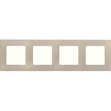 Рамка 4 поста ETIKA, слоновая кость (672514). Рамка. LegranD