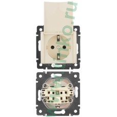 Розетка Valena 2К+3 с откидной крышкой, на винтах 16 А 250В, слоновая кость (774322). Розетка. LegranD