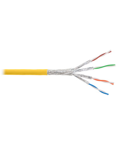 S/FTP, 4pair, Cat7a, Solid, In, LSZH (NKL 4375C-YL). Кабель «витая пара» (LAN) для структурированных систем связи. NIKOLAN в Люберцах