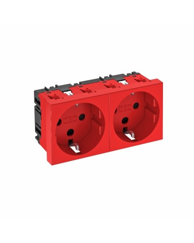 STD-D0 SRO2, (6120028). Розетка 0° двойная 2х2К+З, со шторками, 16А 250В красная. OBO Bettermann в Люберцах