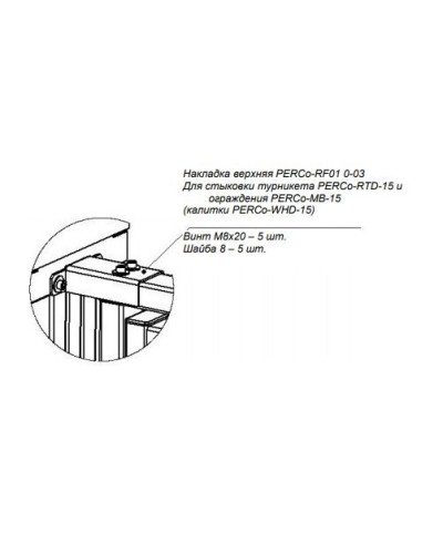 PERCo-RF01 0-03. Накладка верхняя. PERCo в Люберцах