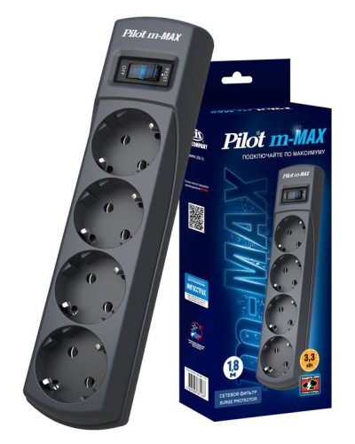 Pilot m-MAX 1.8м. Сетевой фильтр. Pilot в Люберцах