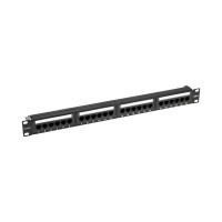 Панель коммутационная с кабельным органайзером 19", 1U, 24 порта, UTP, RJ-45, CAT 5e REXANT PRO (02-0031): Патч-панель 19"