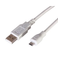 Кабель USB-A – micro USB, 1А, 1,8м, ПВХ, белый REXANT (18-1164): Кабель для программирования