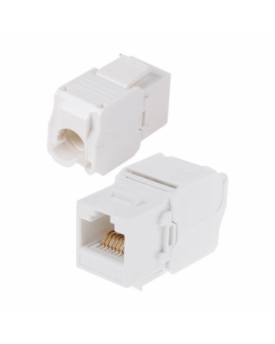 Модуль Keystone Jack RJ-45(8P8C) UTP, CAT 6, тип 180 градусов, самозажимной, белый REXANT (05-1052): Модуль Keystone Jack в Люберцах