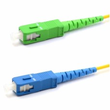 Патч-корд оптический переходной (SM), 9/125 (OS2), SC/APC-SC/UPC, (Simplex), LSZH, 15м REXANT (50-2063): Патч-корд оптический