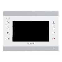 SL-07N Cloud (Silver+White). Монитор домофона цветной с функцией «свободные руки». SLINEX