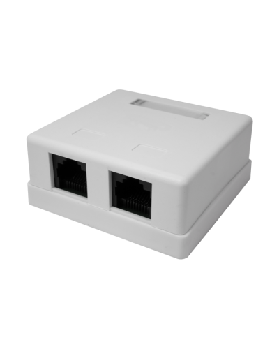 Розетка настенная RJ-45, 8P8C, Cat.5e, 2 порта UTP (10-0309): Компьютерная розетка в Люберцах